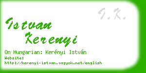 istvan kerenyi business card