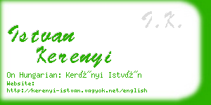 istvan kerenyi business card